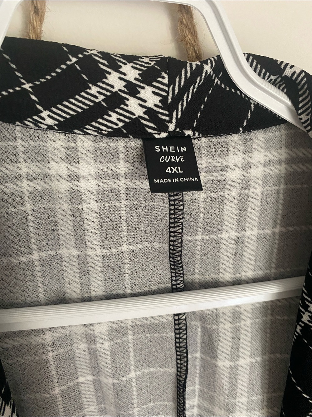 NWOT🌈 SHEIN Curve Plaid Open-Front Women's Blazer - Picture 4 of 8